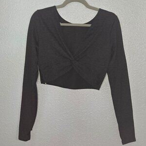 NWT JoyLab Cropped Fit Seamless Tee - L Black Onyx